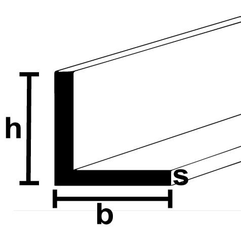 B&T Aluminium Winkel 50x40x2mm 1,5m - AlMgSi0,5 F22 Schweissbar